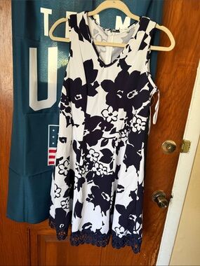 Studio One Black and White Floral Maxi Dress